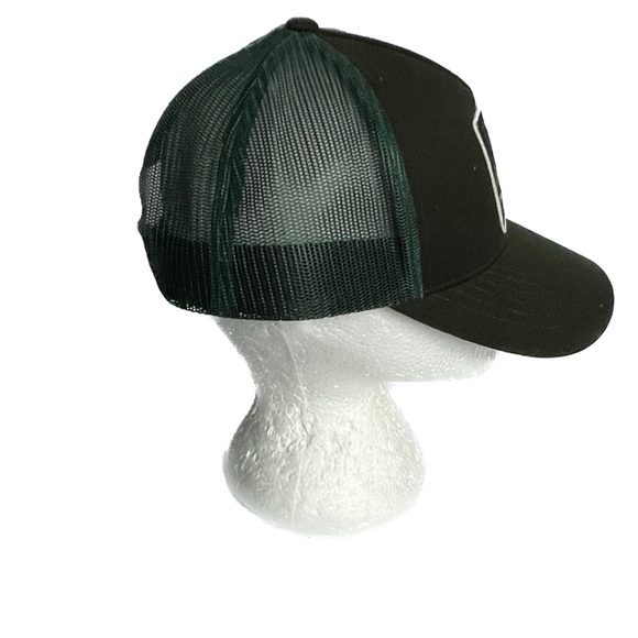 Woods Snap Back Cap Trucker Hat Dark Green 3 Trees Adult Unisex 100% Cotton - Picture 5 of 10